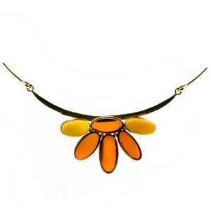 amber flower necklace
